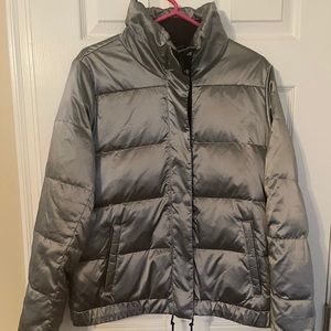 Athleta silver puffy coat